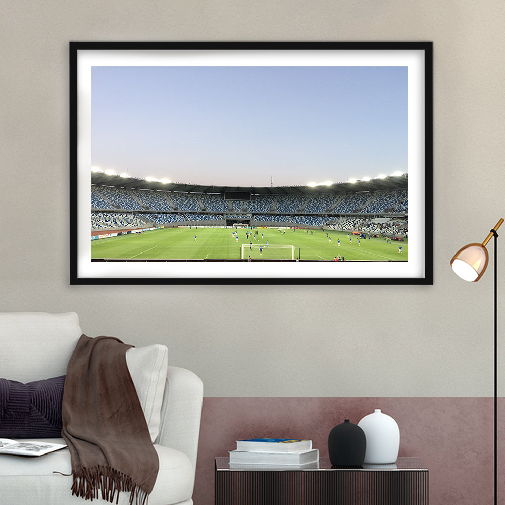 Boris Paichadze Dinamo, Stadium Canvas, Sport Art, Gift for him, White Border Framed Art Print Wall Decor