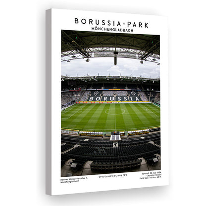 Borussia-Park, Mönchengladbach Stadium Wall Art Print, Bundesliga Football Wall Art, Canvas Prints Wall Art, Man Cave Decor