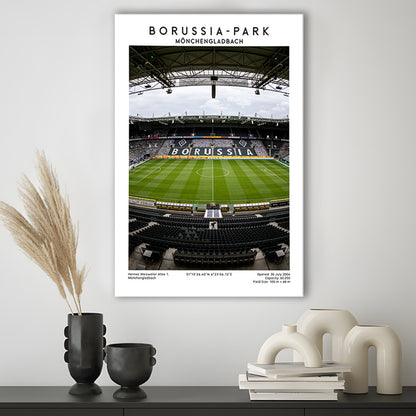 Borussia-Park, Mönchengladbach Stadium Wall Art Print, Bundesliga Football Wall Art, Canvas Prints Wall Art, Man Cave Decor