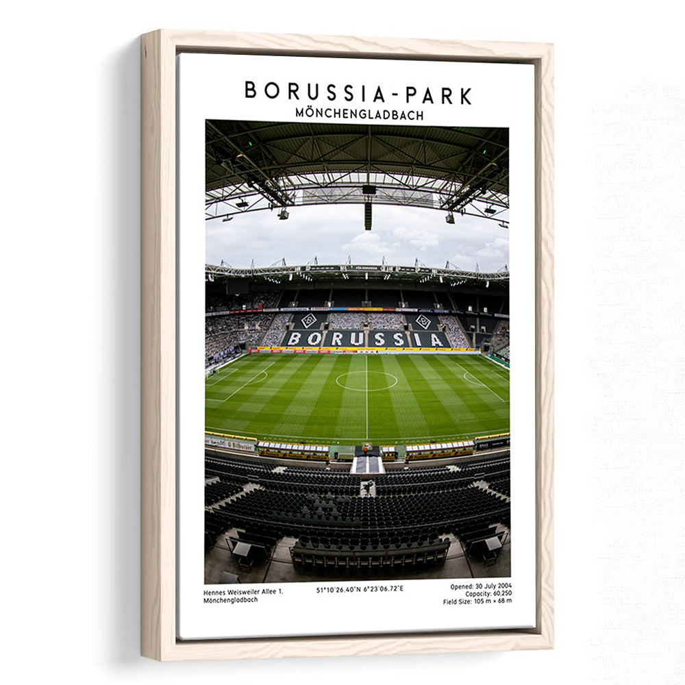 Borussia-Park, Mönchengladbach Stadium Wall Art Print, Bundesliga Football Wall Art, Framed Canvas Prints Wall Art