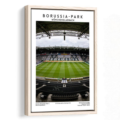 Borussia-Park, Mönchengladbach Stadium Wall Art Print, Bundesliga Football Wall Art, Framed Canvas Prints Wall Art