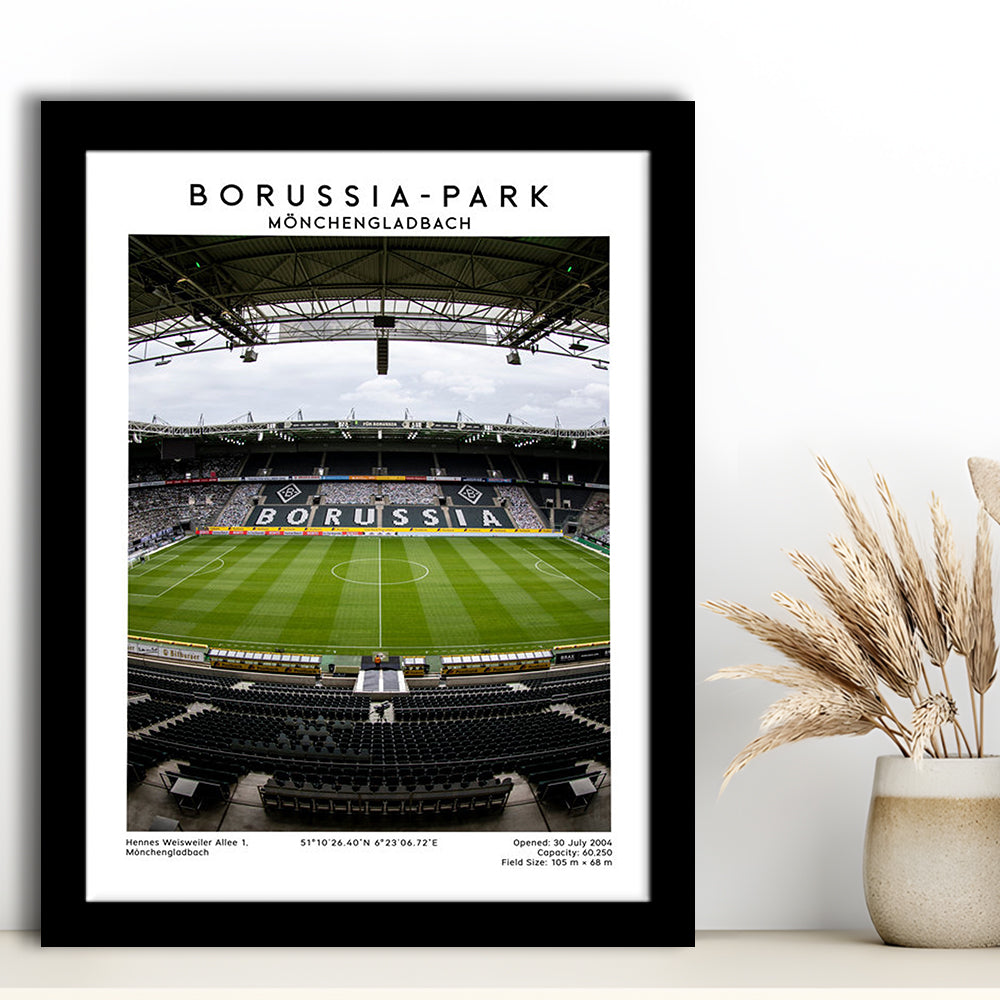 Borussia-Park, Mönchengladbach Stadium Wall Art Print, Bundesliga Football Wall Art, Framed Art Prints Wall Decor