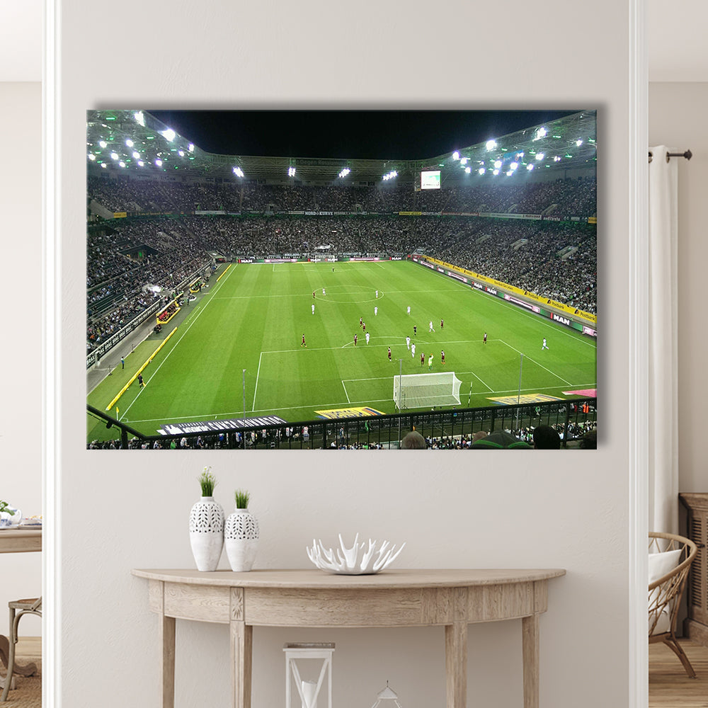 Borussia Park Stadium, Stadium Canvas, Sport Art, Gift for him, Man Cave Decor, Art Print, Canvas Print Wall Art