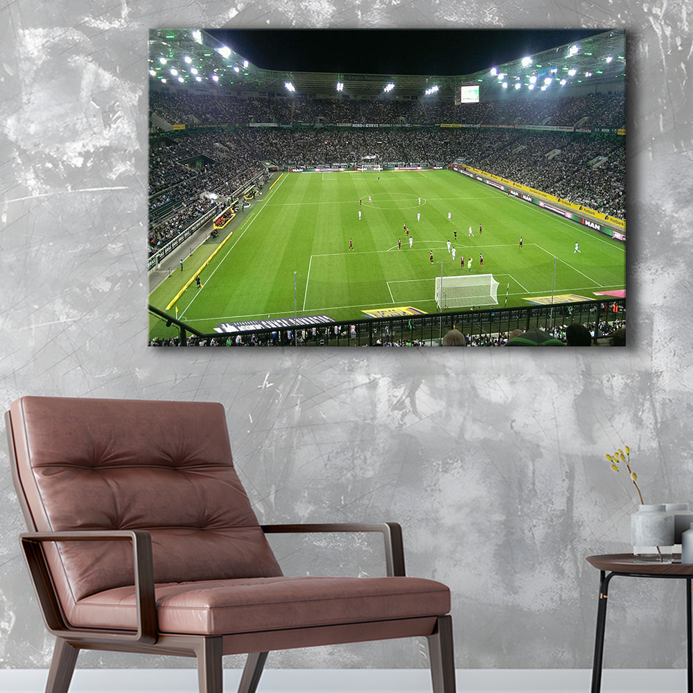 Borussia Park Stadium, Stadium Canvas, Sport Art, Gift for him, Man Cave Decor, Art Print, Canvas Print Wall Art