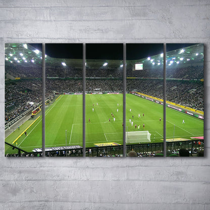 Borussia Park Stadium, Stadium Canvas, Sport Art, 5 Panel B, Extra Large Canvas, Canvas Print Wall Art