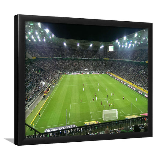 Borussia Park Stadium, Stadium Canvas, Sport Art, Gift for him, Framed Art Print Wall Decor, Picture Framed