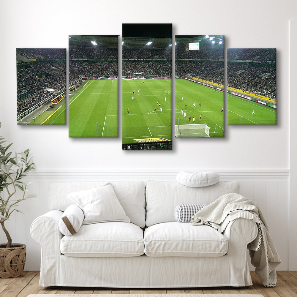 Borussia Park Stadium, Stadium Canvas, Sport Art, Gift for him, 5 Panel, Large Canvas, Canvas Print Wall Art