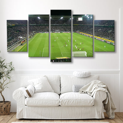 Borussia Park Stadium, Stadium Canvas, Sport Art, Gift for him, 5 Panel, Large Canvas, Canvas Print Wall Art
