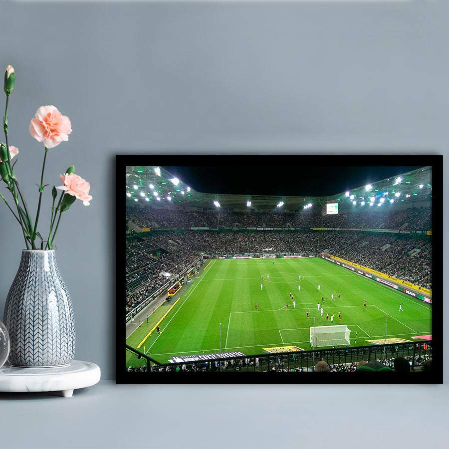 Borussia Park Stadium, Stadium Canvas, Sport Art, Gift for him, Framed Art Print Wall Decor, Picture Framed