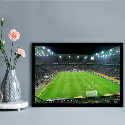 Borussia Park Stadium, Stadium Canvas, Sport Art, Gift for him, Framed Art Print Wall Decor, Picture Framed