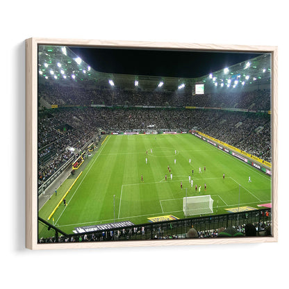 Borussia Park Stadium, Stadium Canvas, Sport Art, Framed Canvas Print Wall Art, Floating Frame