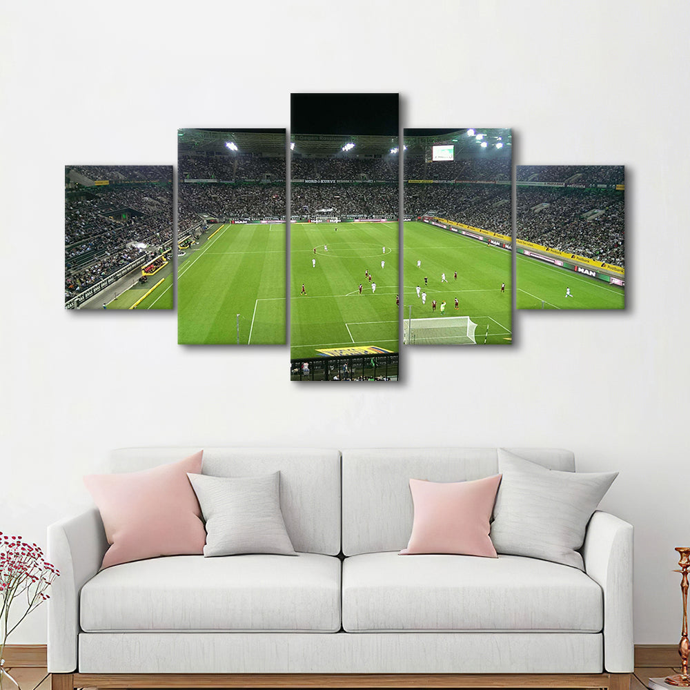 Borussia Park Stadium, Stadium Canvas, Sport Art, Gift for him, 5 Panel, Large Canvas, Canvas Print Wall Art