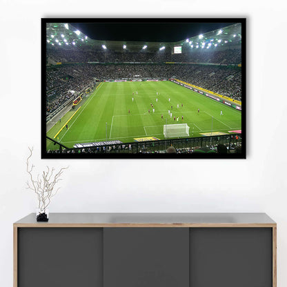 Borussia Park Stadium, Stadium Canvas, Sport Art, Gift for him, Framed Art Print Wall Decor, Picture Framed
