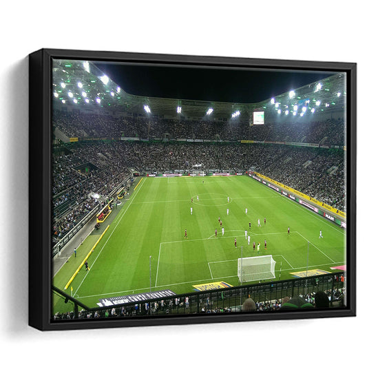 Borussia Park Stadium, Stadium Canvas, Sport Art, Framed Canvas Print Wall Art, Floating Frame