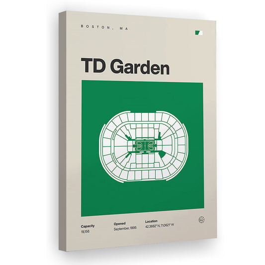 Boston Celtics Stadium Print, TD Garden Stadium Print, Fan Gifts, Sport Art, Canvas Print Wall Art