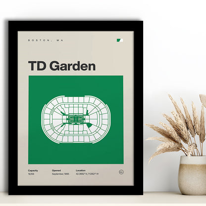 Boston Celtics Stadium Print, TD Garden Stadium Print, Gifts for him, Sport Art, Framed Art Print Wall Decor