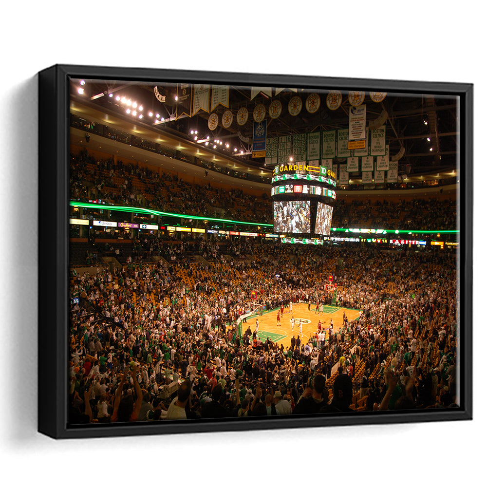 Boston Garden, Stadium Canvas, Sport Art, Framed Canvas Print Wall Art, Floating Frame