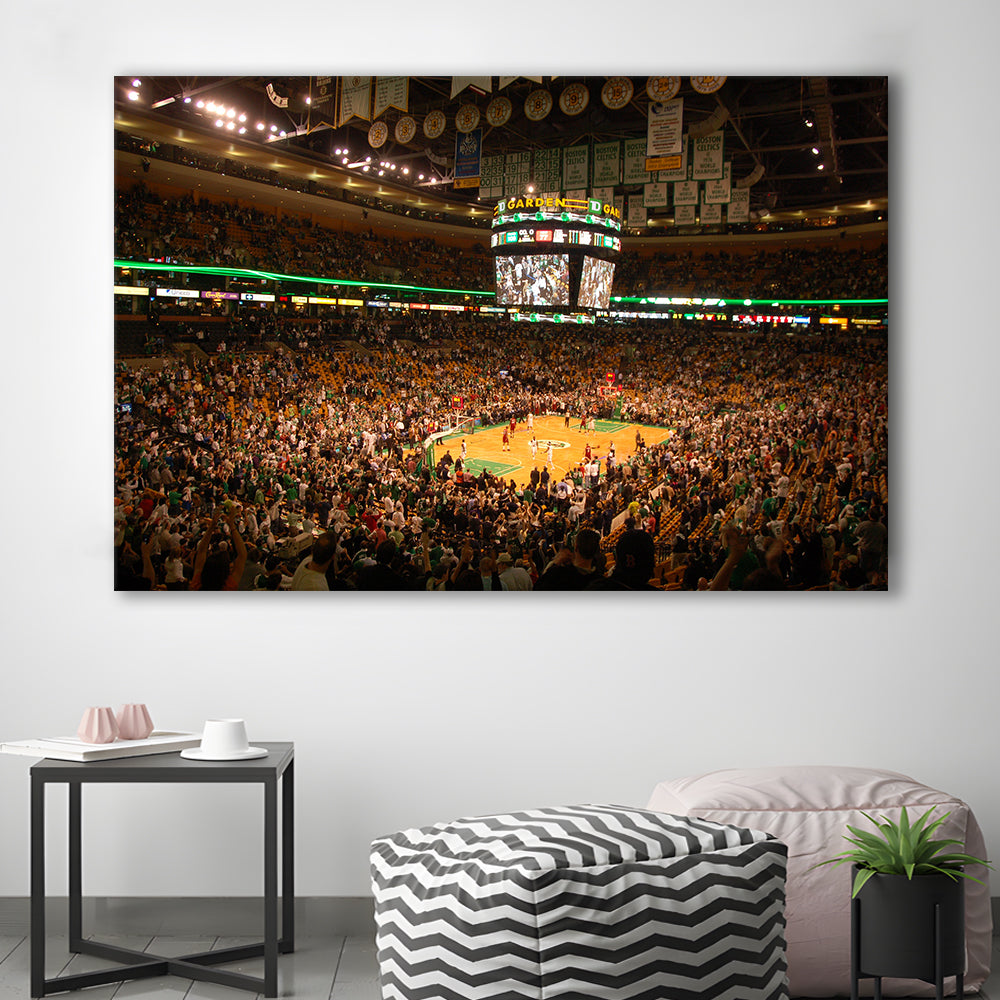 Boston Garden, Stadium Canvas, Sport Art, Gift for him, Man Cave Decor, Art Print, Canvas Print Wall Art