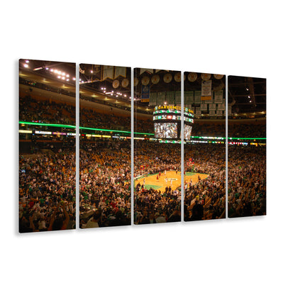 Boston Garden, Stadium Canvas, Sport Art, 5 Panel B, Extra Large Canvas, Canvas Print Wall Art