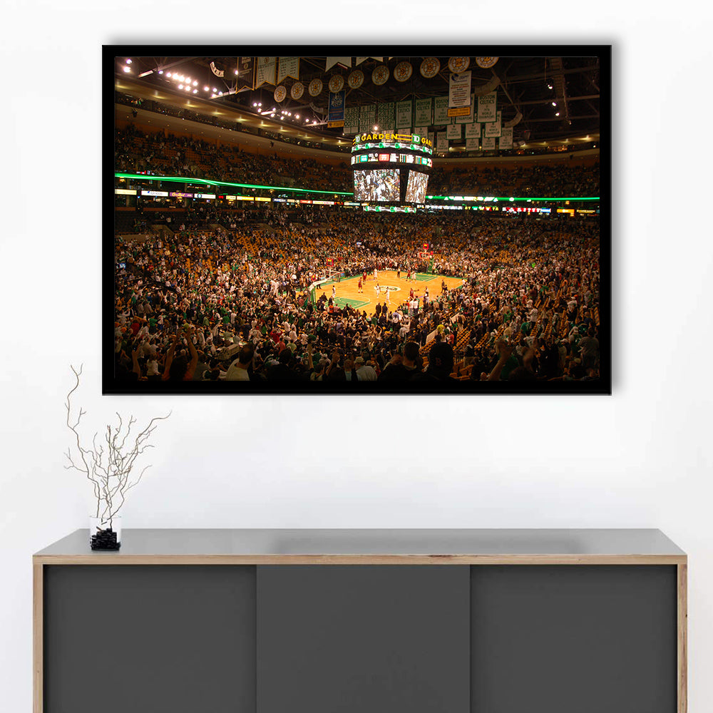 Boston Garden, Stadium Canvas, Sport Art, Gift for him, Framed Art Print Wall Decor, Picture Framed
