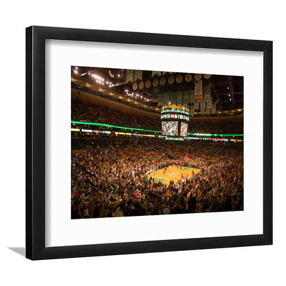Boston Garden, Stadium Canvas, Sport Art, Gift for him, White Border Framed Art Print Wall Decor