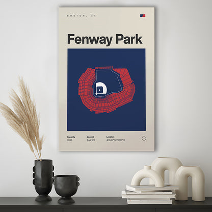 Boston Stadium Print, Fenway Park Stadium Print, Fan Gifts, Sport Art, Canvas Print Wall Art