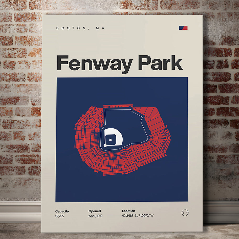 Boston Stadium Print, Fenway Park Stadium Print, Fan Gifts, Sport Art, Canvas Print Wall Art