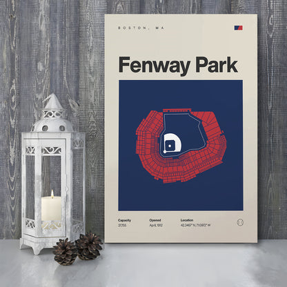 Boston Stadium Print, Fenway Park Stadium Print, Fan Gifts, Sport Art, Canvas Print Wall Art