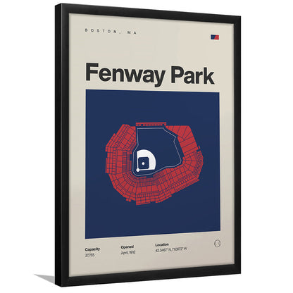 Boston Stadium Print, Fenway Park Stadium Print, Gifts for him, Sport Art, Framed Art Print Wall Decor