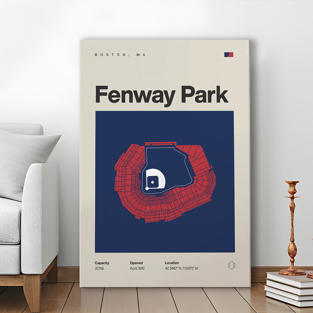 Boston Stadium Print, Fenway Park Stadium Print, Fan Gifts, Sport Art, Canvas Print Wall Art