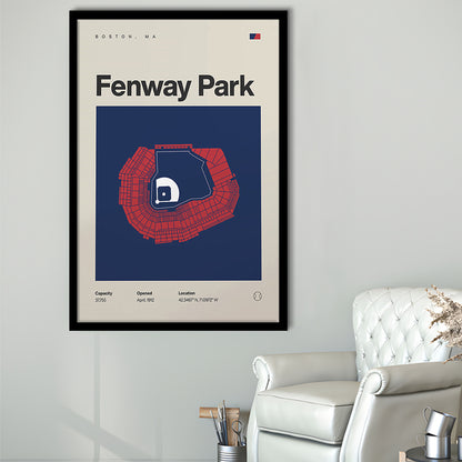 Boston Stadium Print, Fenway Park Stadium Print, Gifts for him, Sport Art, Framed Art Print Wall Decor