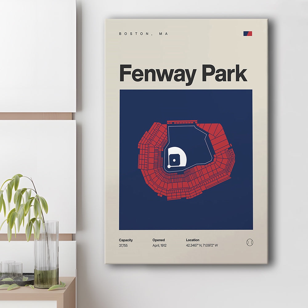 Boston Stadium Print, Fenway Park Stadium Print, Fan Gifts, Sport Art, Canvas Print Wall Art