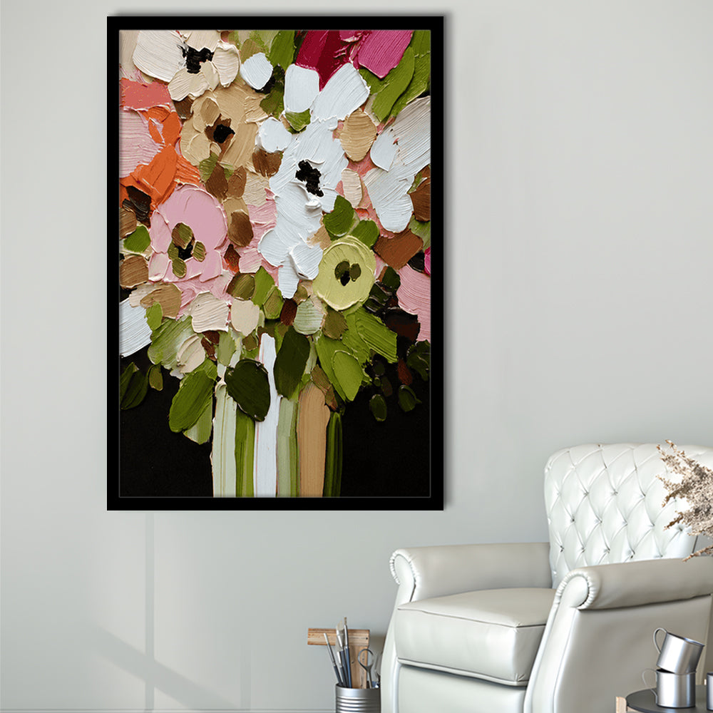 Botanica Flower Wall Art Painting Print, Framed Art Print, Fine Art Print
