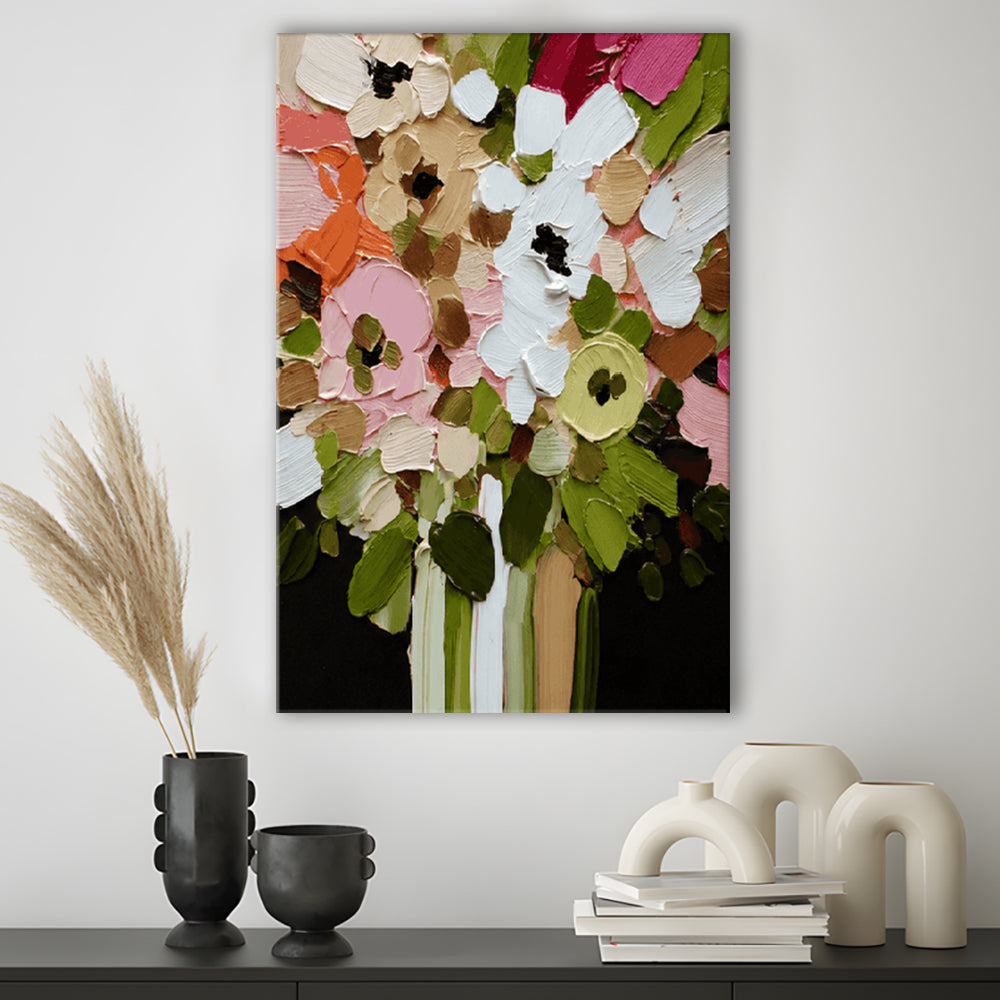 Botanica Flower Wall Art Painting Print, Canvas Print, Canvas Decor