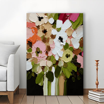 Botanica Flower Wall Art Painting Print, Canvas Print, Canvas Decor