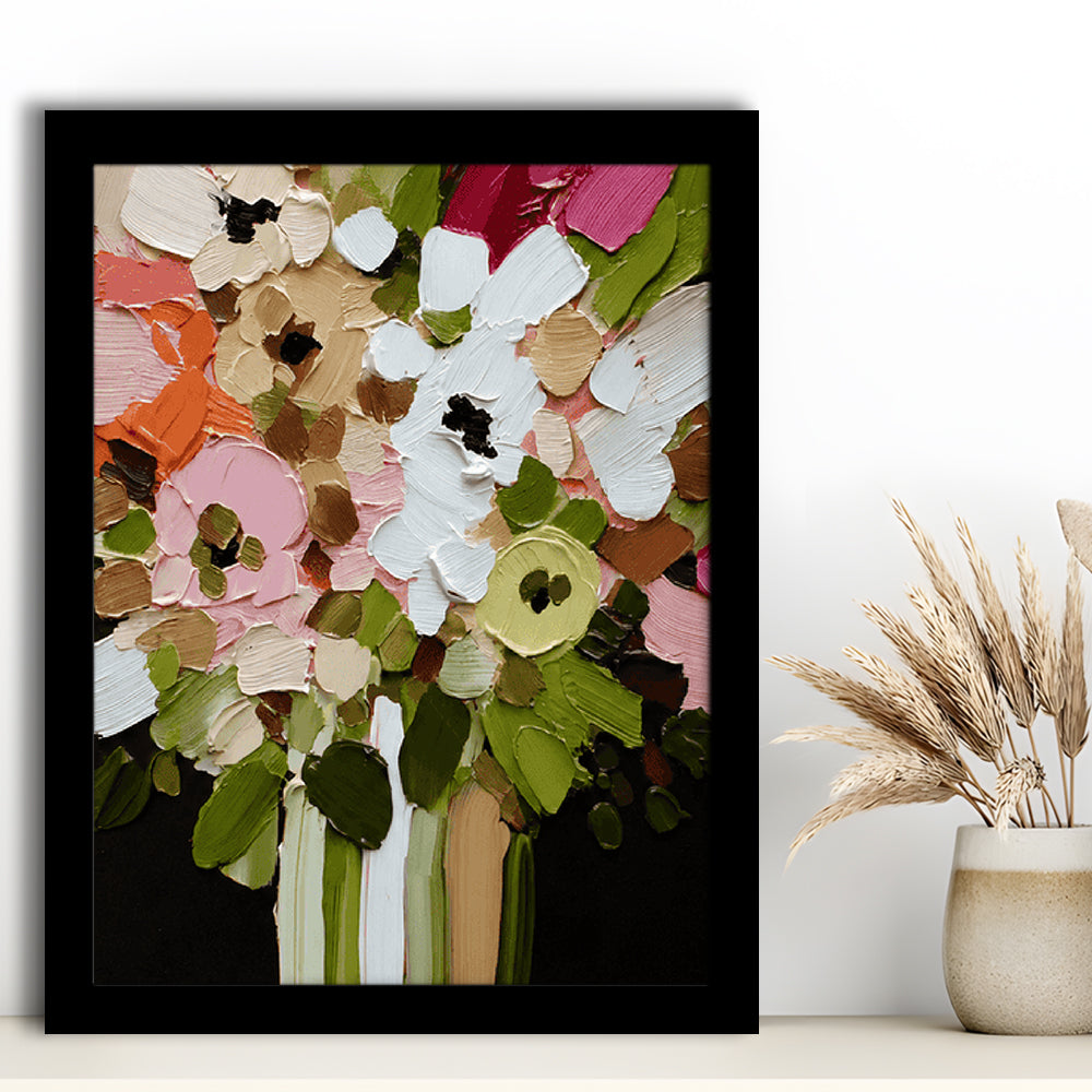 Botanica Flower Wall Art Painting Print, Framed Art Print, Fine Art Print