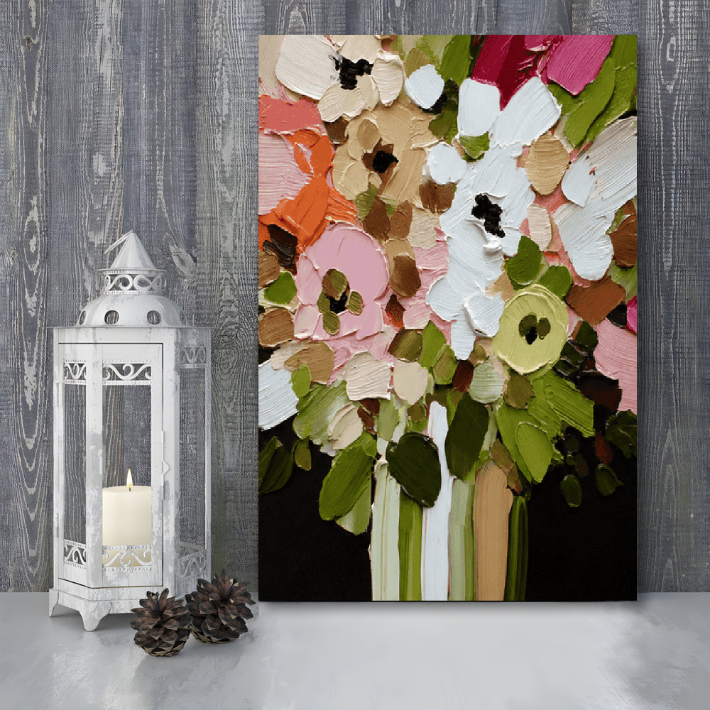 Botanica Flower Wall Art Painting Print, Canvas Print, Canvas Decor