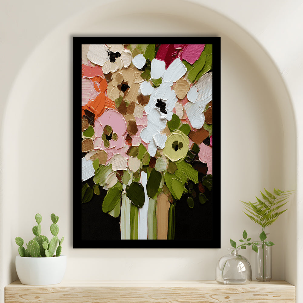 Botanica Flower Wall Art Painting Print, Framed Art Print, Fine Art Print