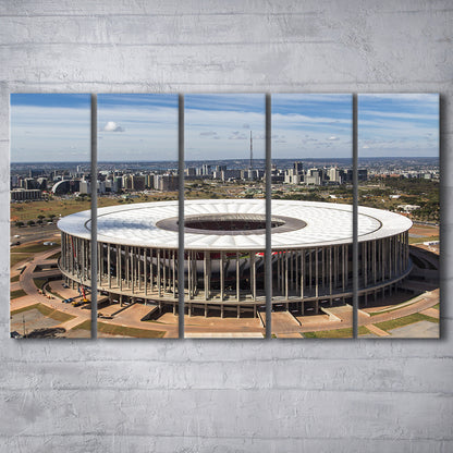 Brasilia Stadium, Stadium Canvas, Sport Art, 5 Panel B, Extra Large Canvas, Canvas Print Wall Art