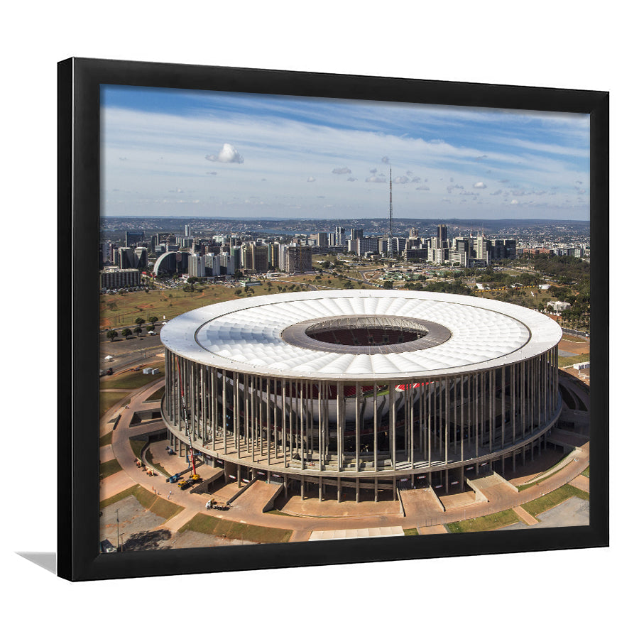 Brasilia Stadium, Stadium Canvas, Sport Art, Gift for him, Framed Art Print Wall Decor, Picture Framed