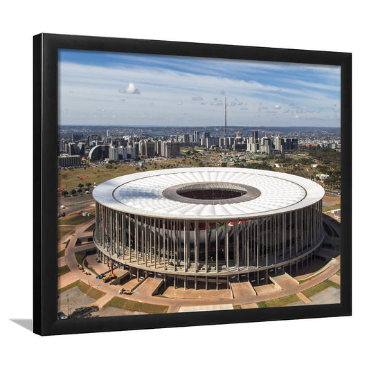 Brasilia Stadium, Stadium Canvas, Sport Art, Gift for him, Framed Art Print Wall Decor, Picture Framed