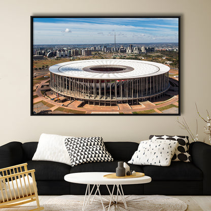 Brasilia Stadium, Stadium Canvas, Sport Art, Framed Canvas Print Wall Art, Floating Frame