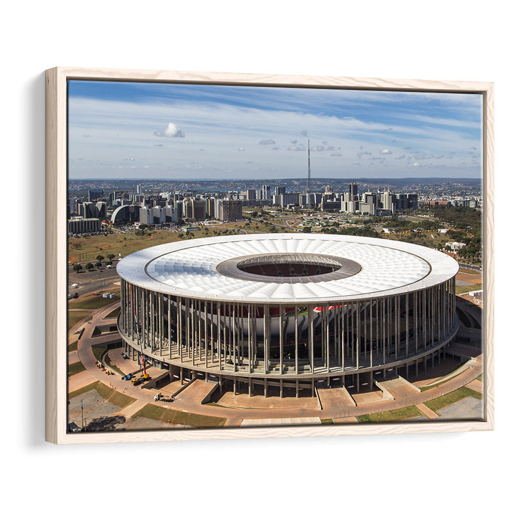 Brasilia Stadium, Stadium Canvas, Sport Art, Framed Canvas Print Wall Art, Floating Frame