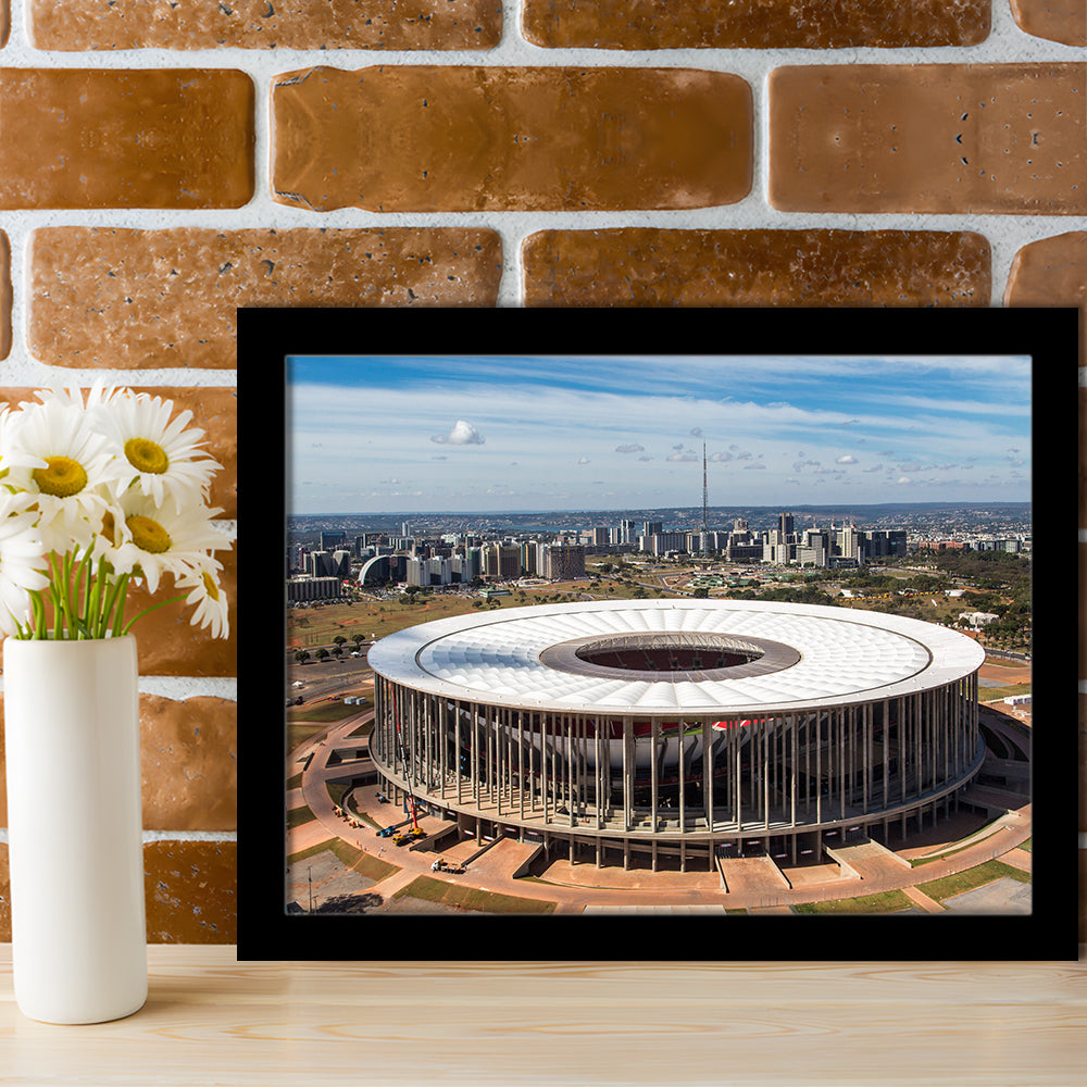 Brasilia Stadium, Stadium Canvas, Sport Art, Gift for him, Framed Art Print Wall Decor, Picture Framed