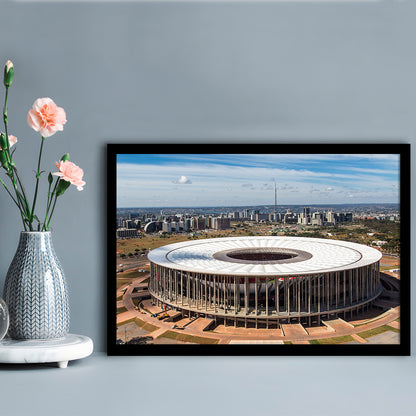 Brasilia Stadium, Stadium Canvas, Sport Art, Gift for him, Framed Art Print Wall Decor, Picture Framed