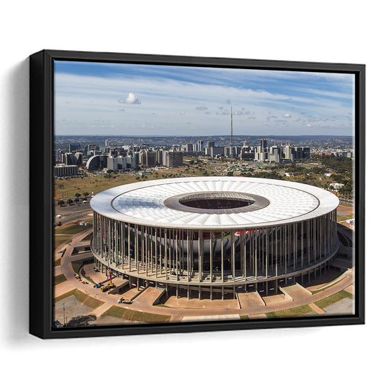 Brasilia Stadium, Stadium Canvas, Sport Art, Framed Canvas Print Wall Art, Floating Frame