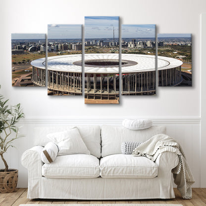 Brasilia Stadium, Stadium Canvas, Sport Art, Gift for him, 5 Panel, Large Canvas, Canvas Print Wall Art