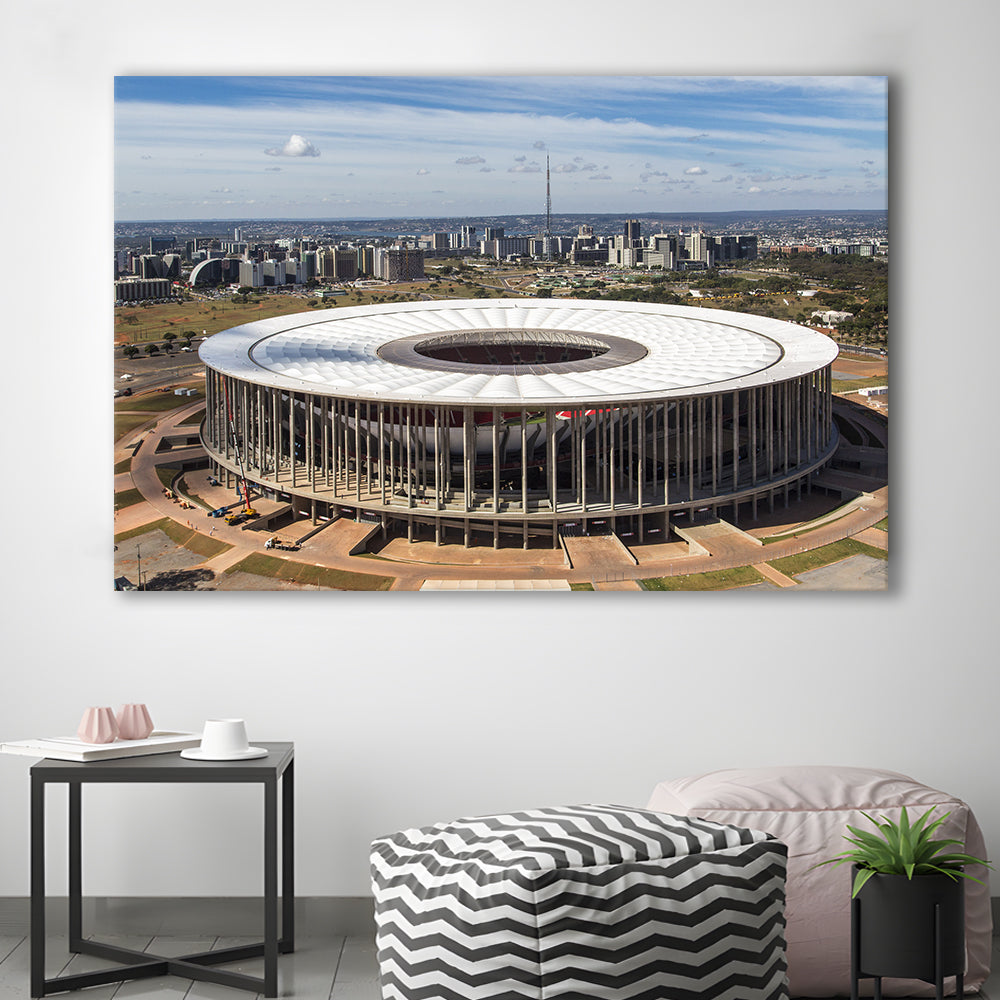 Brasilia Stadium, Stadium Canvas, Sport Art, Gift for him, Man Cave Decor, Art Print, Canvas Print Wall Art