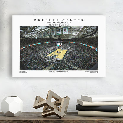 Breslin Center Art, Michigan State Spartans Basketball Arena Print, Gift For Fans, Canvas Print Wall Art, Man Cave Gift