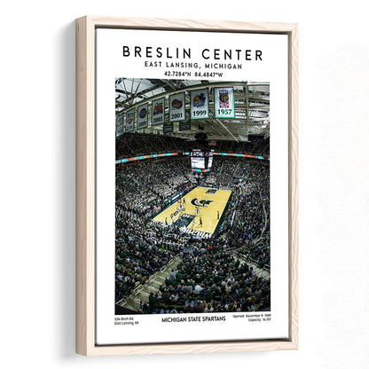 Breslin Center, Michigan State Spartans Basketball Arena Wall Art Print, Framed Canvas Prints Wall Art